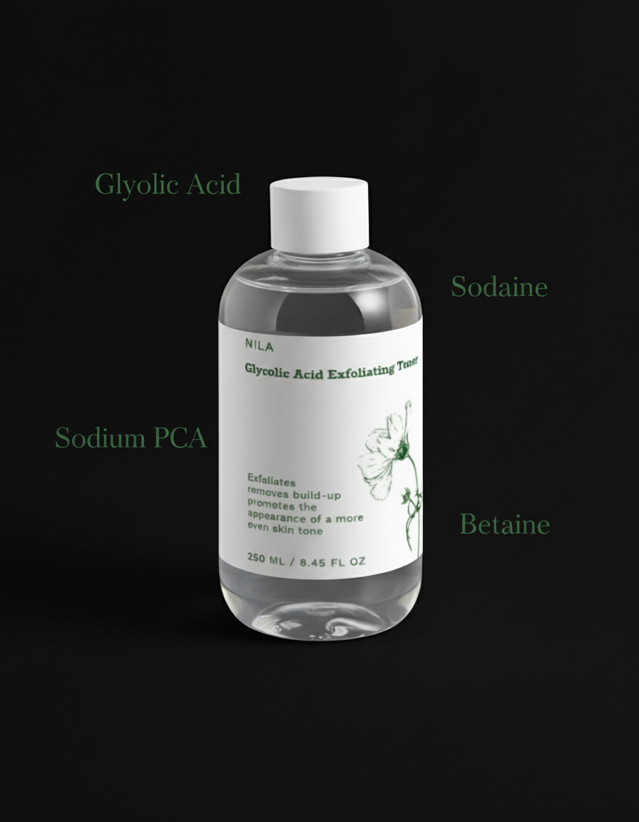 NILA Natural Glycolic Acid Exfoliating Toner