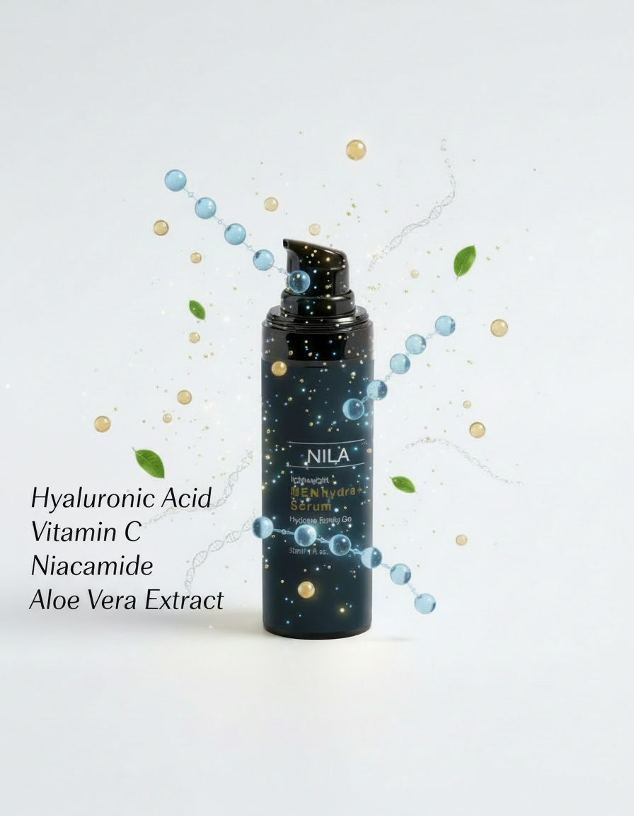 NILA MEN hydra+ Serum ,Naturally Hydrating